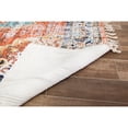 thumbnail image 2 of Taftan Orange/Blue Distressed Oriental Boho Poly-Cotton Area Rug with Tassel, 2 of 8