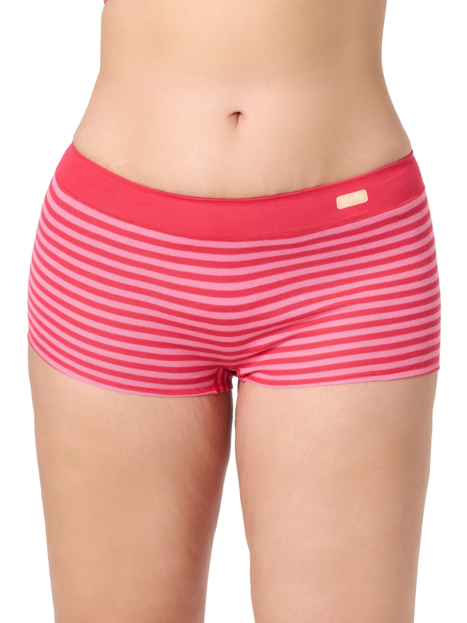 Kindly Yours Women’s Natural Comfort Cotton Modal Boyshort Underwear, 3-Pack, Sizes XS-XXXL