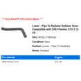 thumbnail image 2 of Lower - Line To Radiator Radiator Hose - Compatible with 2004 Pontiac GTO 5.7L V8, 2 of 2