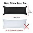 thumbnail image 3 of PiccoCasa Body Long Pillowcase Cotton Pillowcase with Zipper Standard Black, 3 of 7