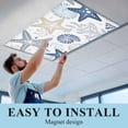 thumbnail image 6 of Blue Starfish Coastal Fluorescent Light Covers, Summer Beach Nautical Coral Sea Magnetic Light Covers for Ceiling Lights, Fluorescent Ceiling Shade Filters for Classroom Bedroom Office 4x2Ft x 2PCS, 6 of 8