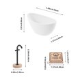 thumbnail image 3 of 1 juego de muebles de casa de muñecas, juego de baño, grifo de bañera de casa de muñecas en miniatura, juego de mini escala, 3 of 7