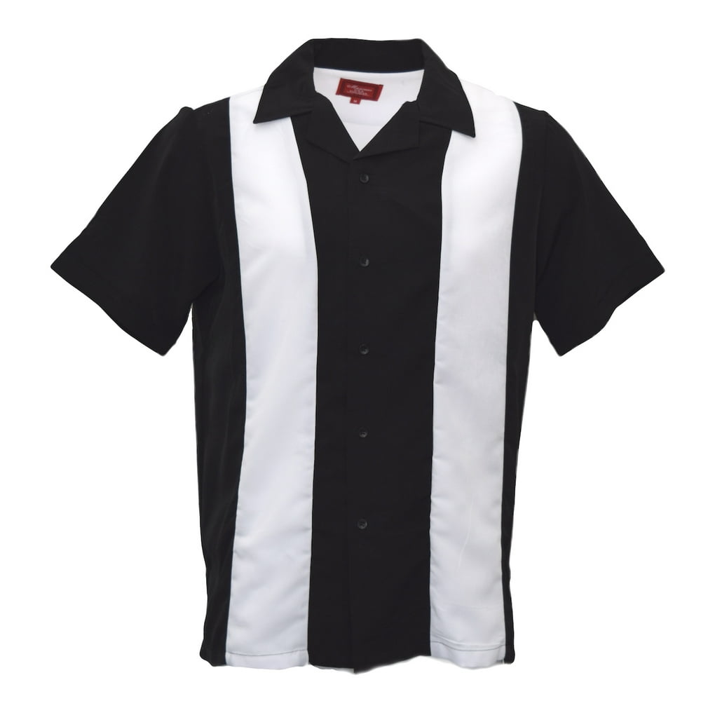 Maximos - Men's Shirt Two Tone Short Sleeve Button Down Casual Retro