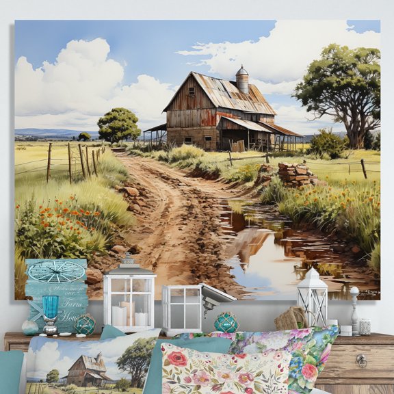 Designart "Barns Rustic beauty V" Farmhouse Wall Decor
