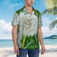 thumbnail image 2 of Lsque Dandelion Flower In The Meadow pattern Hawaiian Shirt for Men, Unisex Summer Beach Casual Short Sleeve Button Down Shirts-Large, 2 of 9
