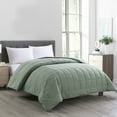 thumbnail image 5 of Epoch Hometex, Inc. Messy Bed Solid Color Soft Washed Cotton Bed Blanket Green King, 5 of 5