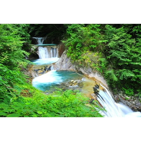 - Canvas Print River Waterfall Water Valley Natural Water Natural Stretched Canvas 10 x 14