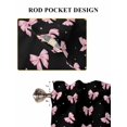 thumbnail image 6 of Valentine's Day Living Room Curtains 2 Panel, Pink Bows Shining Stars Modern Black Cafe Window Treatment, Extra Long Farmhouse Bedroom Bathroom Kitchen Curtains Drapes 104"x72", 6 of 6