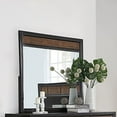 thumbnail image 2 of Benzara Wooden Framing Mirror, Black And Brown, 2 of 2