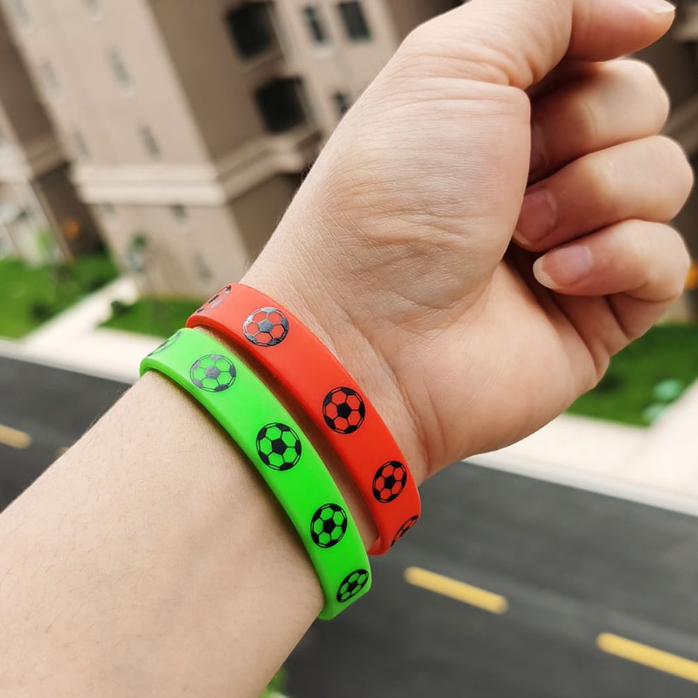 Soccer Fan Club Wristbands,16Pcs Soccer Bracelets Silicone