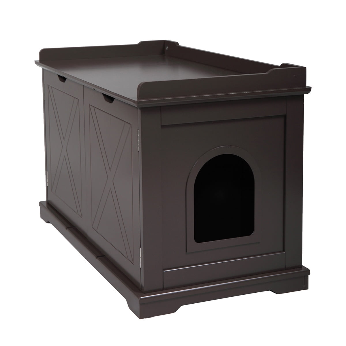 Veryke Cat Houses for Indoors, Cat Shelter, Wooden Pet House Enclosure Outside Shelter Animal Cage Storage Bench Furniture Cabinet, Brown Veryke Cat Houses for Indoors, Cat Shelter, Wooden Pet House Enclosure Outside Shelter Animal Cage Storage Bench Furniture Cabinet, Brown