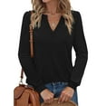 thumbnail image 4 of Fantaslook Womens Tops Long Sleeve V Neck Blouses Business Casual Shirts Fall Fashion Dressy Tops, 4 of 8