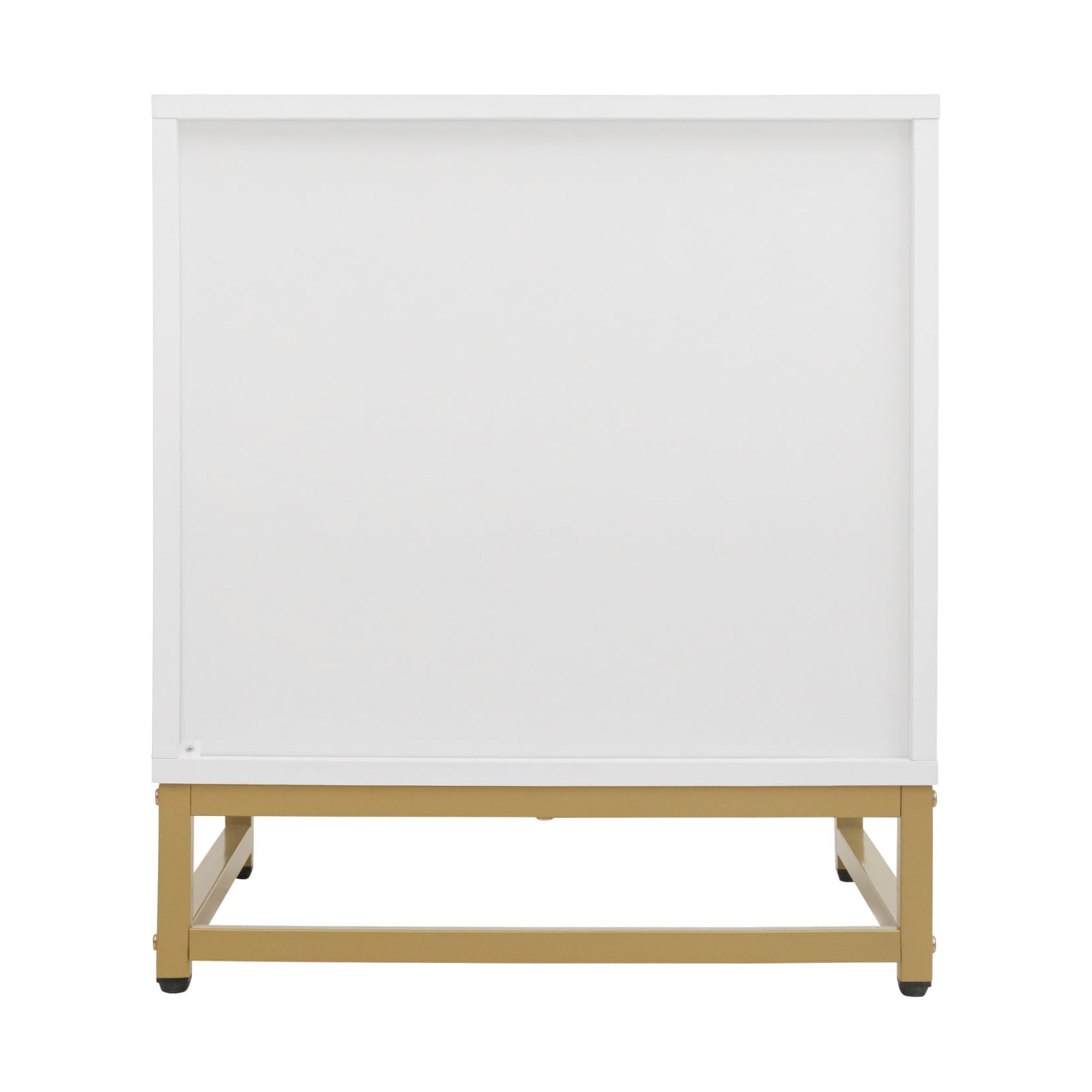 Resenkos Modern Mirrored Nightstand with 2 Drawers for Bedroom, White Storage Bedside Table with Golden Leg Resenkos Modern Mirrored Nightstand with 2 Drawers for Bedroom, White Storage Bedside Table with Golden Leg