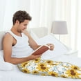 thumbnail image 5 of Naloa Sunflowers Pajama Pants Men, PJ Bottoms, Sleep & Lounge Pants-Small, 5 of 6
