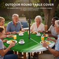 thumbnail image 3 of Round Outdoor Tablecloth with Umbrella Hole and Zipper, Ombre Green Waves Tablecloth with Elastic Waterproof, Abstract Art Gradient Modern Patio Table Covers for 31" - 35" Picnic Pool Tables, 3 of 9
