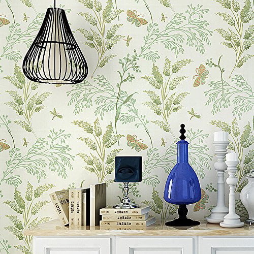 20.8 In32.8 Ft=57 Sq.ft,Multicolor TPS01 Blooming Wall Fresh Floral Leaves Wallpaper Wallpaper Wall Mural for Livingroom Bedroom Kitchen Bathroom