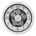 thumbnail image 6 of Clocks - 20" Round - Gear Mechanism - Wall Clock - Antique White - Transitional, 6 of 6