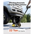 thumbnail image 2 of KFFKFF Floor Jack, 22 Ton (48501 lbs) Capacity, Steel Racing Floor Jack with Single Piston Quick Lift Pump & Extension Posts, Air Hydraulic Trolley Car Lift, 2 of 9