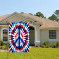 thumbnail image 2 of Amhnf Tie Dye Peace Sign Garden Flag For Home Outdoor Garden Yard Decor 12x18 inch, 2 of 5