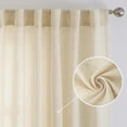 thumbnail image 6 of DriftAway Linen Curtains 84 Inches Long for Living Room Semi Sheer 2 Panels Farmhouse Natural Flax 3 Inch Rod Pocket Back Tab Boho Rustic Light Filtering Window Drapes for Bedroom Privacy Assured, 6 of 8