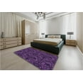 thumbnail image 4 of Ahgly Company Indoor Rectangle Patterned Dark Orchid Purple Area Rugs, 4' x 6', 4 of 6
