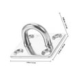 thumbnail image 2 of RUNROTOO 1 Set Heavy Duty Pad Eye Plate Metal Ceiling Hooks Stainless Steel for Dock Use, 2 of 8
