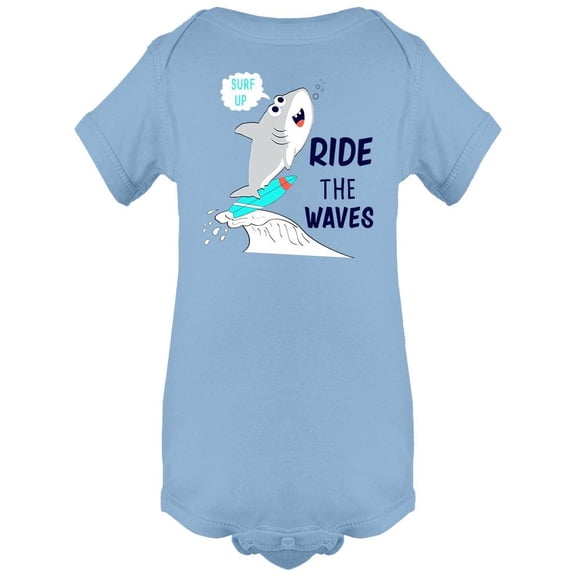 Surf Up! Ride The Waves Shark Bodysuit Infant -Image by Shutterstock, 24 Months