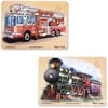 Melissa & Doug Vehicles Sound Puzzles Set: Fire Truck and Train - Wooden Peg Puzzles