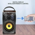 thumbnail image 5 of Bluetooth Speakers Wireless Portable Loud Speaker Subwoorer Blue Tooth LoudSpeakers Line-in Remote Control FM Radio TF U-Disk AUX Player Room Home Party Outdoor/Indoor Loudspeaker (Brown), 5 of 7