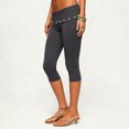 thumbnail image 4 of Yifymode Women Fold Over High Waist Capri Leggings Stretch Soft Breathable Fitted Yoga Workout Cropped Pants Casual Daily Lounge Gym Trousers, 4 of 6