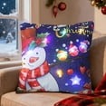thumbnail image 4 of SLYNSHome Christmas Throw Pillow Cover with LED Lights,Light-up Winter Pillow Cases 18x18 inch Pillowcase Holiday Cushion Case for Couch Bed Sofa Decor, 4 of 7