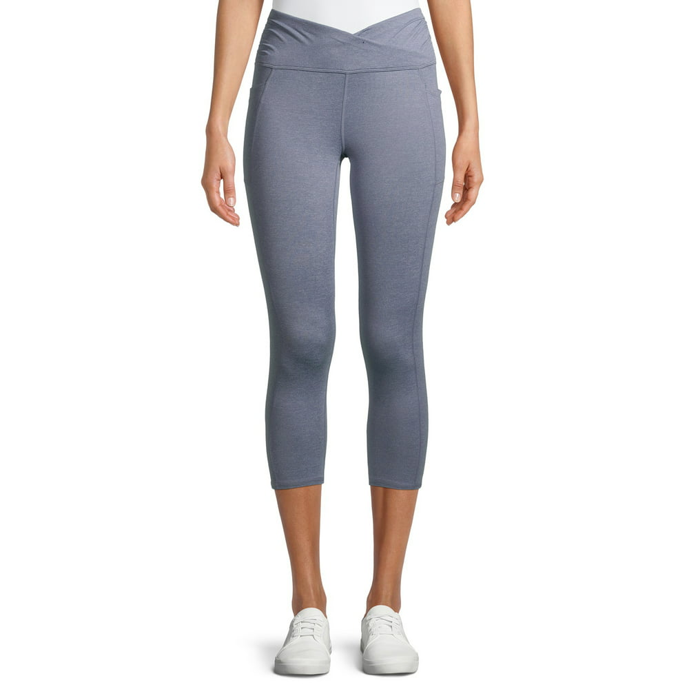 Athletic Works - Athletic Works Women’s Crossover Waist Capris ...