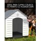 thumbnail image 3 of RED VELVET Casa Perro Casetas de Plástico Exteriores, Resistente al Agua y Clima,Fácil de Montar, Jardín, Patio y Exterior (Gris, Grande), 3 of 6