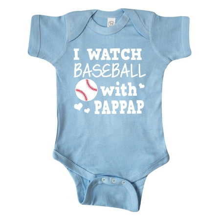 

Inktastic I Watch Baseball with My Pappap Gift Baby Boy or Baby Girl Bodysuit