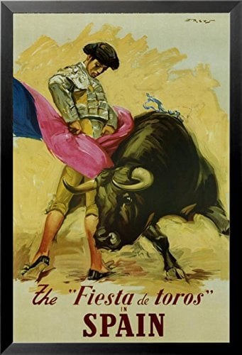 FIESTA DE TOROS BULLFIGHTING 36099 SPAIN VINTAGE TRAVEL POSTER 24x36