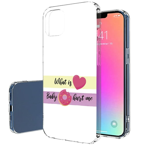 TalkingCase Slim Case for Apple iPhone 13 Pro, Slim Thin Gel Tpu Cover, What Is Love Baby Print, Light Weight, Flexible, Soft, Anti-Scratch, Printed in USA