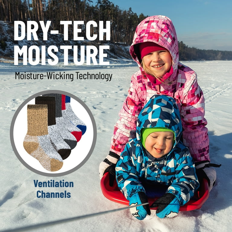 2 Pairs Kids Thermal Socks for Cold Weather Skiing Snow etc