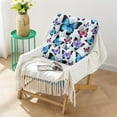 thumbnail image 2 of Elegant Butterfly & Floral Print Zabuton Cushion Thick Support for Meditation & Floor Lounging, 2 of 7