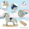thumbnail image 4 of Qaba Kids Rocking Horse, Plush Ride on Horse, Toddler Rocker for 36-72 Months Boys and Girls with Realistic Sounds, Gray, 4 of 10