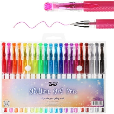 Mr. Pen- Glitter Gel Pens, Assorted Color, 20 Pack, Glitter Pen, Glitter Gel Pens for Adult Coloring