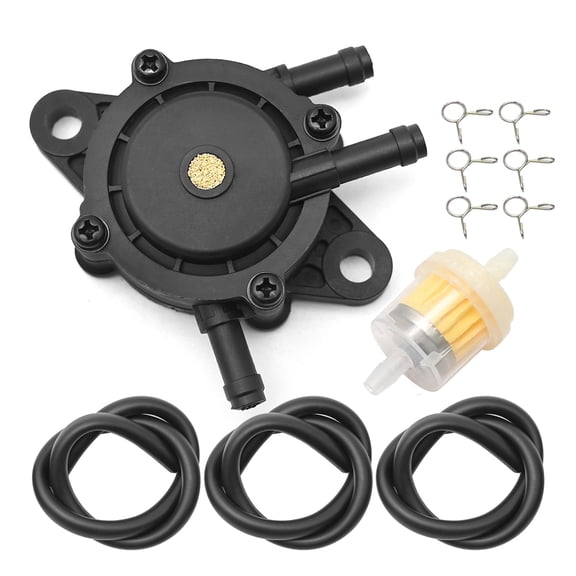 Anxingo 808656 808492 Fuel Pump Replacement for Kohler CH17-CH25 CV17-CV25, 17HP-25HP 24 393 04-S Small Engine Lawn Mower Tractor, Replacement for B S 491922 (1P W/3 fuel line)