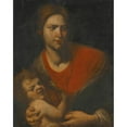 thumbnail image 3 of Follower of Francesco Furini 20x24 Black Modern Framed Museum Art Print Titled - The Madonna and Child, 3 of 5
