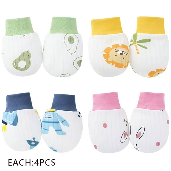 TELOLY 16Pcs Baby Mittens,Simple Design Baby Mittens Newborn,Fine Craftsmanship Newborn Mittens No Scratch,Style1