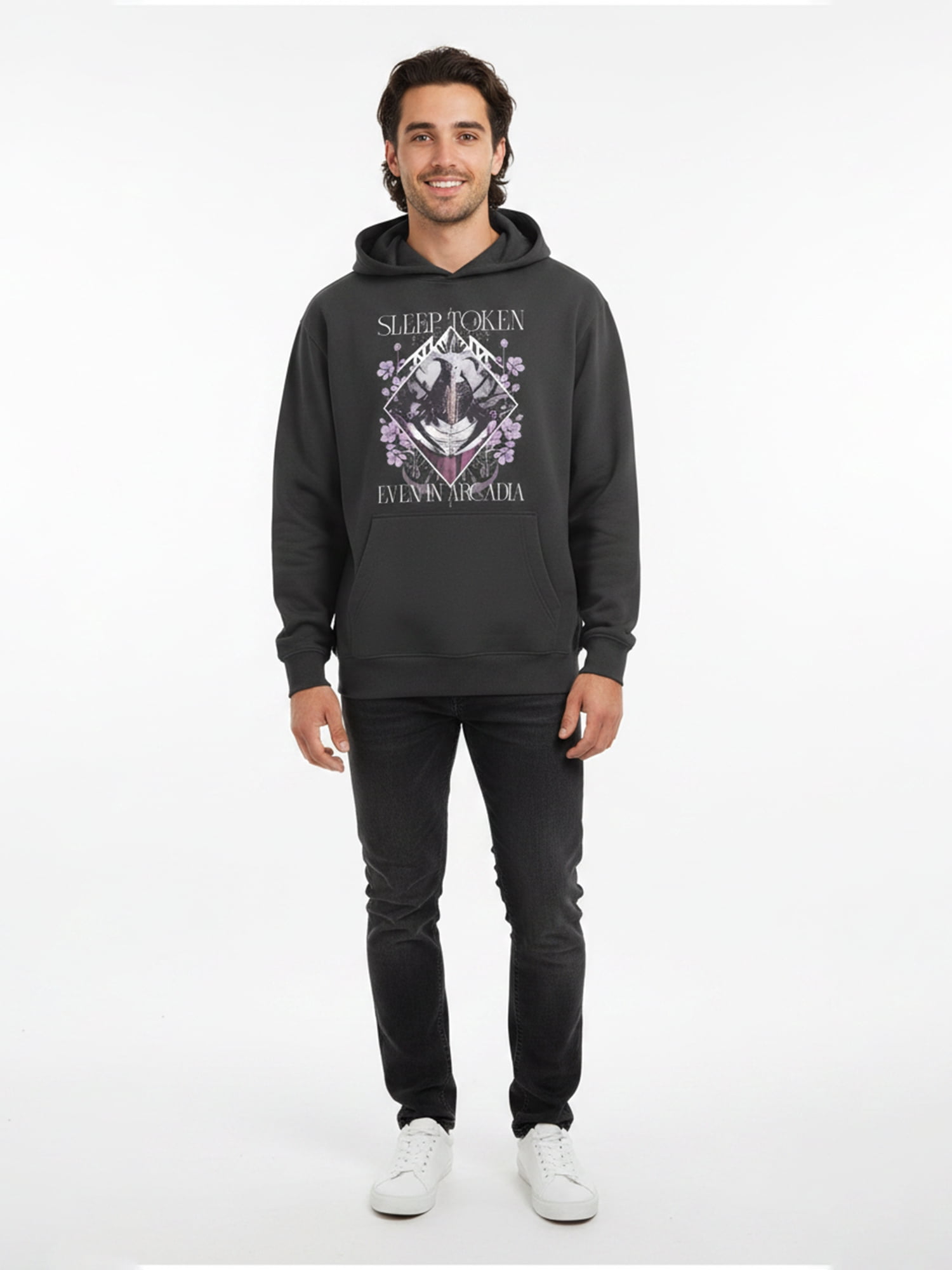 Sleep Token Men’s Pullover Fleece Hoodie, Floral Arcadia, Sizes S–3XL