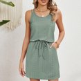 thumbnail image 2 of LYXSSBYX Summer Dresses for Women 2024 Women's Summer Casual Print V-Neck Sleeveless Suspended Strap Dress, 2 of 9