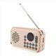 thumbnail image 2 of Radio FM Portátil Recargable Pequeño Altavoz Bluetooth Inalámbrico Sonido Estéreo Envolvente USB Radios Vintage Color Crema, 2 of 5