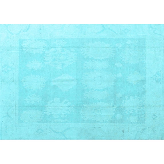 Ahgly Company Indoor Rectangle Oriental Light Blue Traditional Area Rugs, 4' x 6'