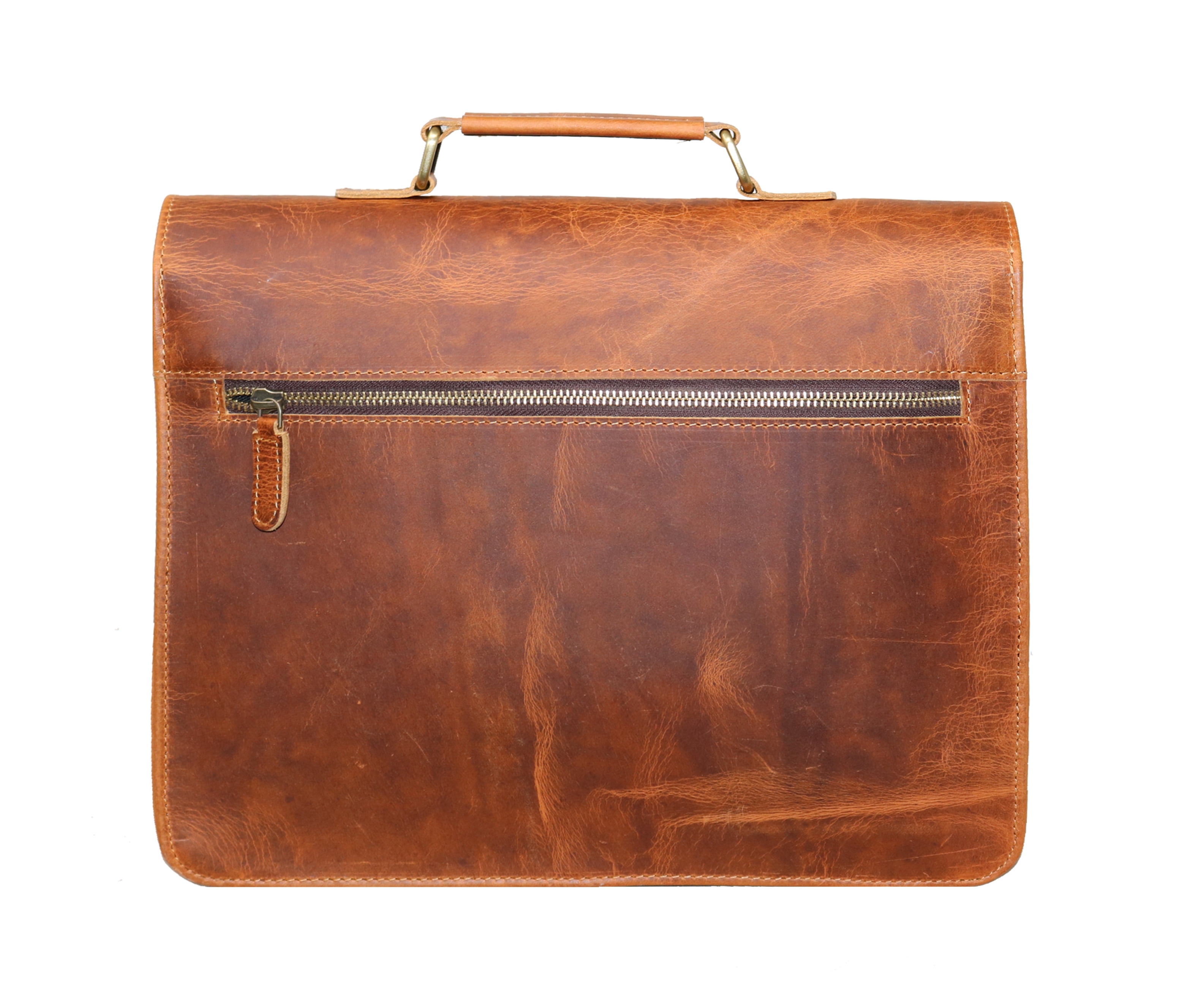 Jaald 13" Leather Messenger Bag Satchel Padded Laptop Briefcase Men Women Cross Body Shoulder Travel Work Man Purse Bag Birthday Gift