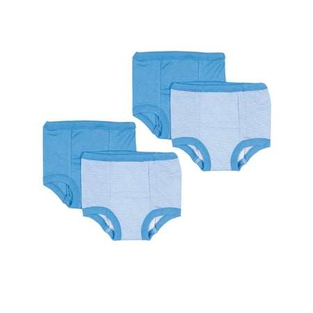 Gerber Reusable Training Pants Bundle, Blue Stripe, 4-pack (Baby Boys)