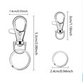 thumbnail image 3 of 50PCS Stainless Steel 360° Swivel Chain Keychain, Detachable Ring Hooks Keychain with Buckle and Key Ring, 3 of 5